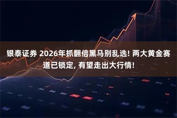 银泰证券 2026年抓翻倍黑马别乱选! 两大黄金赛道已锁定, 有望走出大行情!